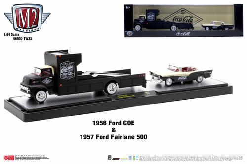 M2 Machines Auto Hauler Coca-Cola 1957 Ford C-600 &1957 Ford